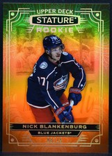 22-23 UD Stature Photo Variant Orange Nick Blankenburg 198 Blue Jackets 08/15