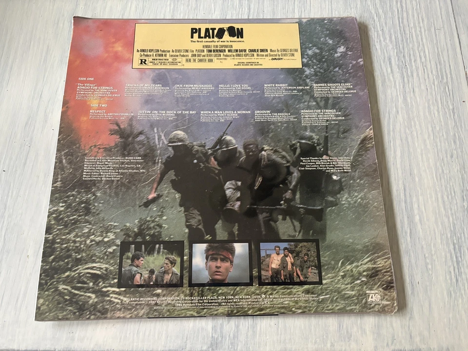 1987 Sealed Vinyl PLATOON Original Movie Soundtrack A1-81742 - Image 2 of 3