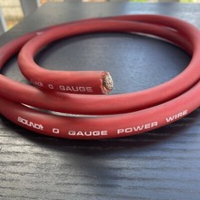 4 Ft 7 In 0 Gauge Oversized RED Power Ground Wire Soundbox