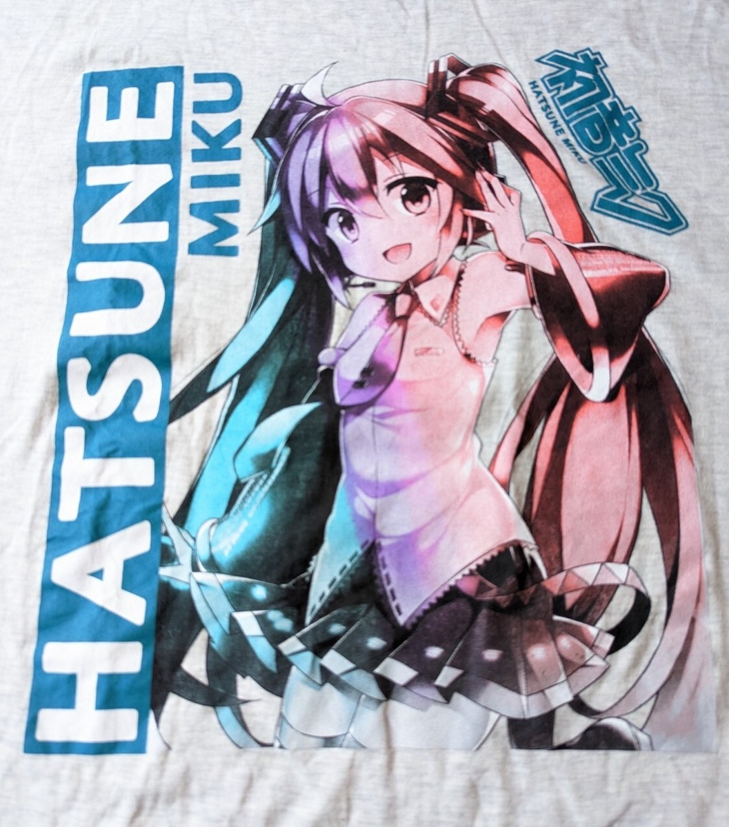 H3Sportsgear Hatsune Miku Large Heather Grey T Shirt Size L