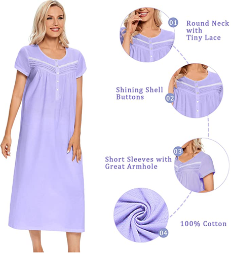 Womens Lightweight Cotton Long Soft 