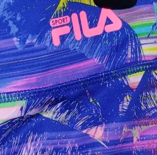 Pantaloncini a compressione Fila Sport donna hawaiana piccoli corsa atletica nuovi