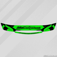 JakeDesigns HELMET VISOR STICKERS/STRIPS - Fluorescent Green