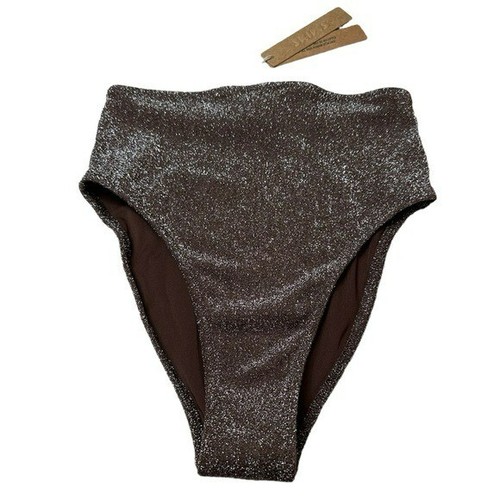 Skims Schwimmen Bikinihose Größe XXS neu mit Etikett $ 98 braun Glitzer Resortwear