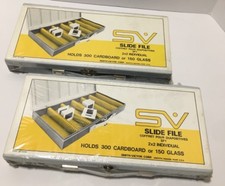 Smith-Victor 2x2 Slide File Storage Metal Case 300 Card 150 Glass Vintage New