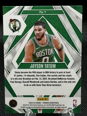 2023-24 Phoenix Paragon Jayson Tatum #7 | eBay