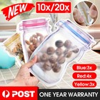 <!--F#f_0-->10-20X PE Reusable Zip Lock Bag Stand Up Food Storage Bags Pouch Mason Jar NEW<!--F/-->