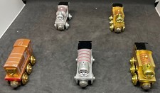 Thomas  Friends Wooden Railway Engine Lot Of 5 Gold, Silver,  Bronze Free Ship