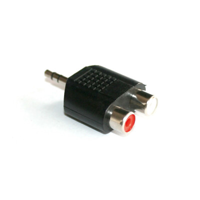 Audio Adapter Klinkenstecker 3,5mm > 2x Cinch RCA Buchse stereo Klinke-Stecker