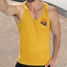 Arizona UnisexTank-State Flag With Motto Printed