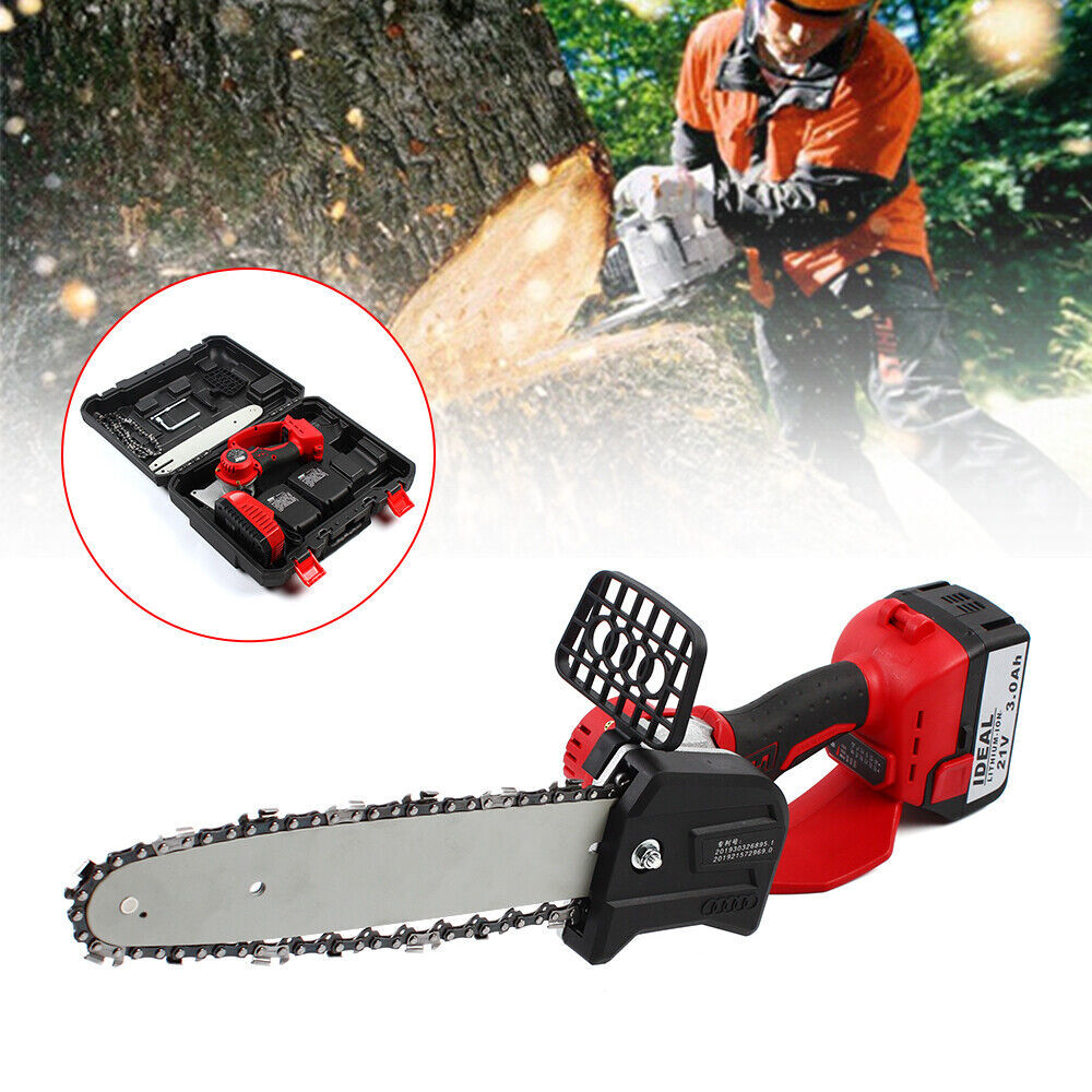 10 inch Electric ChainSaw Cordless Handheld Portable Chain Saw Battery Chainsaw