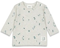 LA Shirt Aus BIO BW Jersey In Grey Melange Mit Graphischem Muster Von Feetje