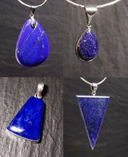 Unikat Edelstein Anhänger mit echtem Lapis Lazuli für Kette und Band Steinschatz