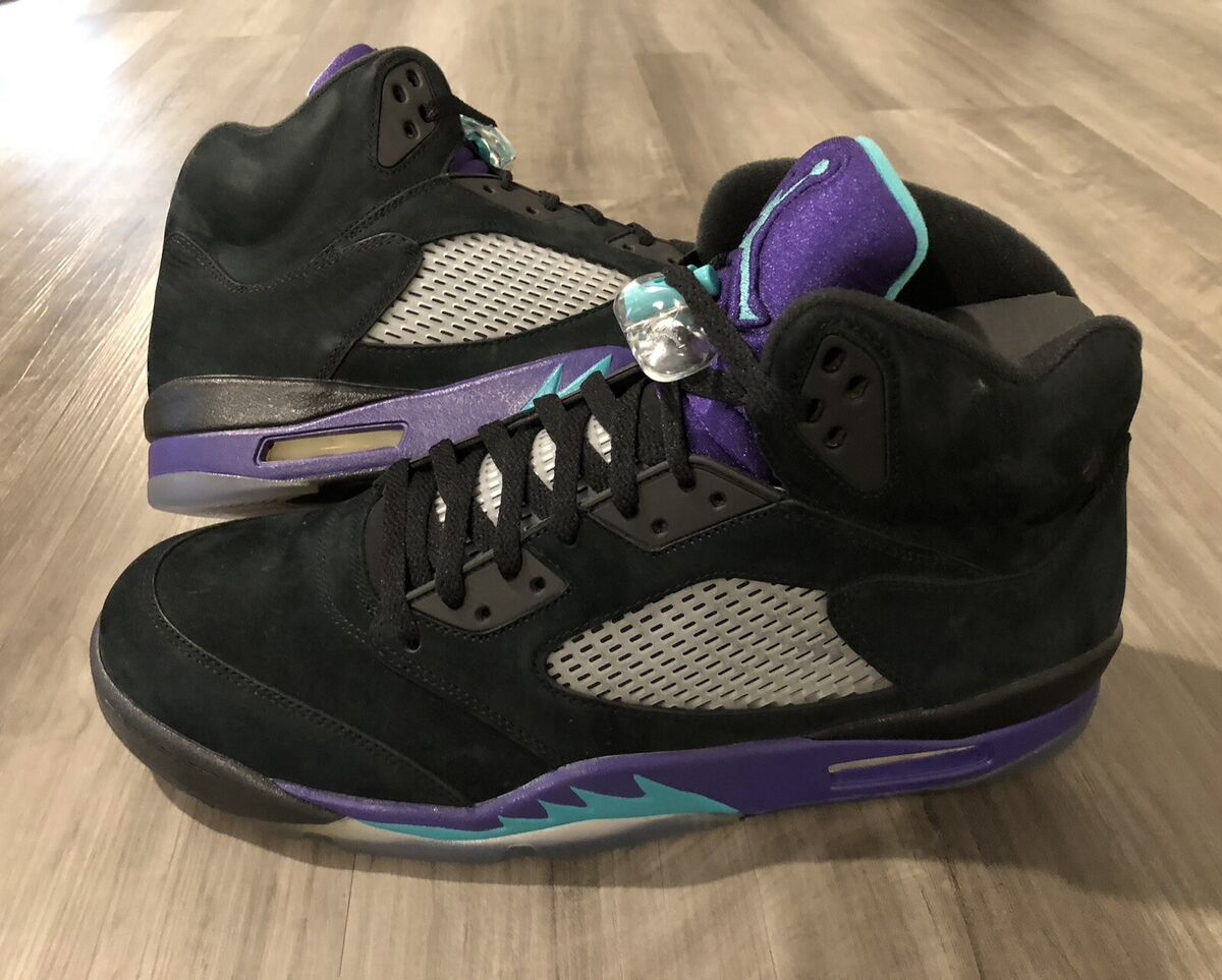 Nike Air Jordan 5 Retro Black Grape Size 14 New With Box Nike Air Jordan 5 Retro Black Grape Size 14 New With Box