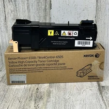 Genuine Xerox 106R01596 (Phaser 6500) Yellow High Capacity Toner Cartridge