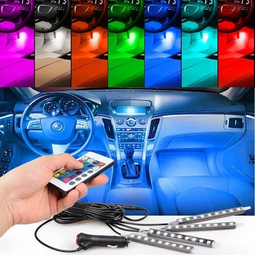 Parts Accessories Glow LED Interior Car Kit Under Dash Floor Seats Accent Light