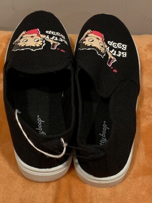 Betty Boop Slip On Canvas Shoes Sneakers NEW Womens Size