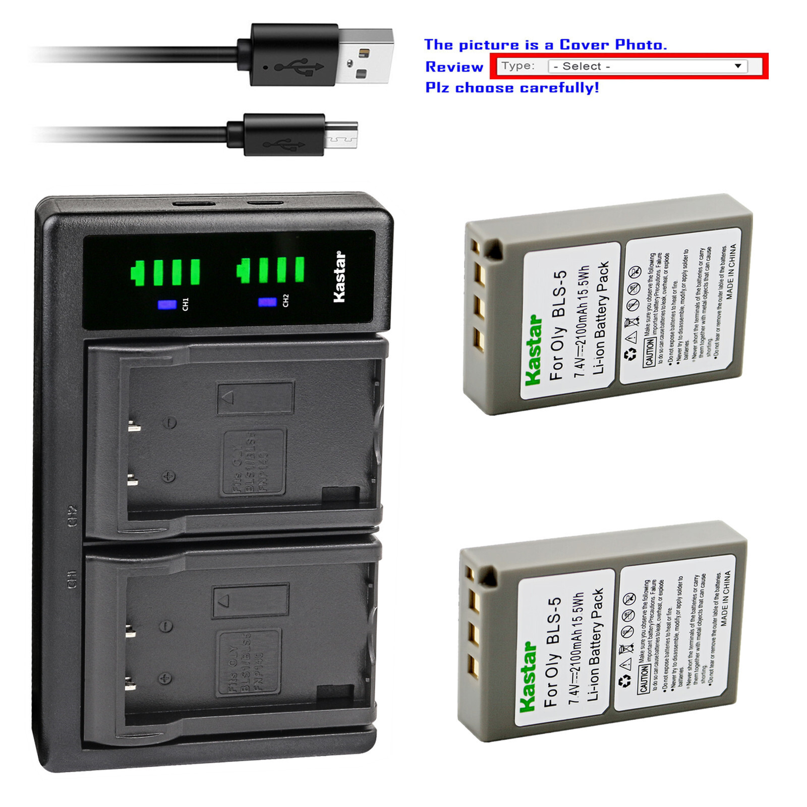 Kastar Battery LTD2 USB Charger for Olympus BLS5 & Olympus E420 E420 Camera eBay