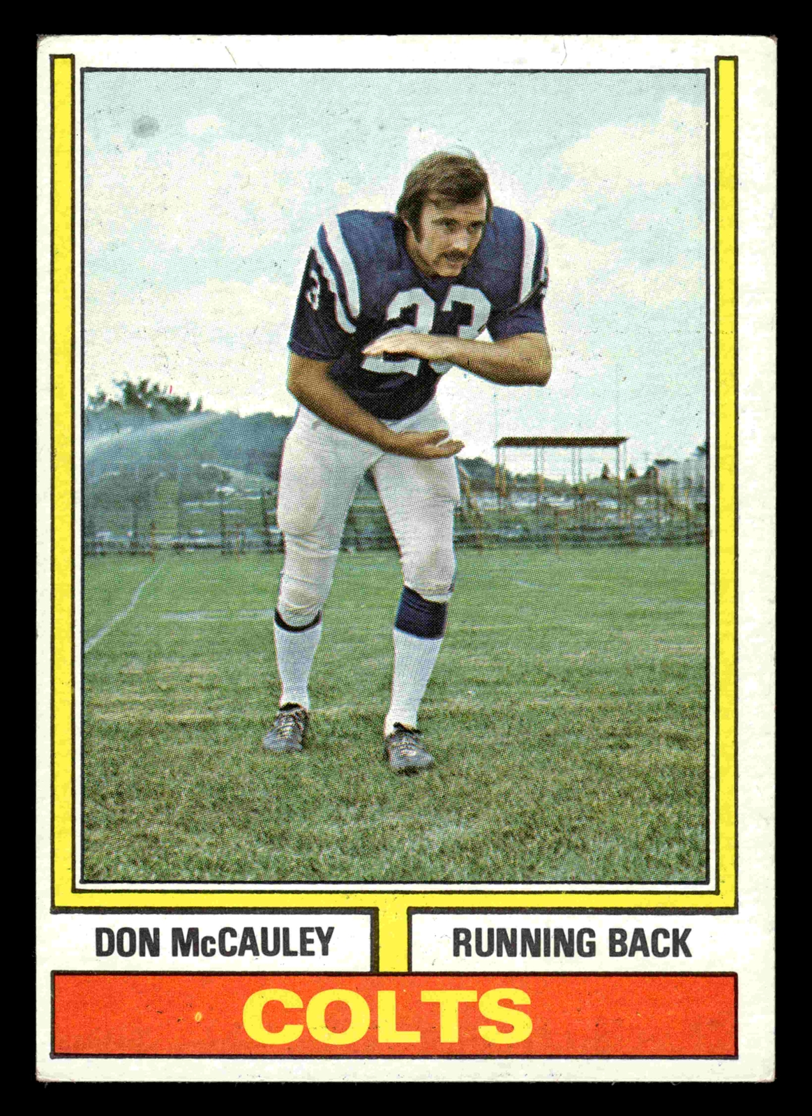 1974 Topps Parker Brothers Pro Draft Don McCauley #43 - Baltimore Colts