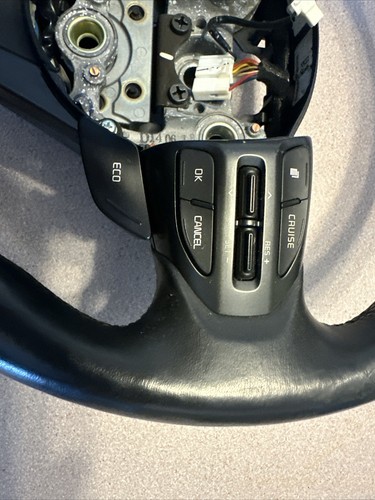2014 2015 KIA OPTIMA DRIVER STEERING WHEEL BLACK WITH CRUISE CONTROL - Picture 3 of 24