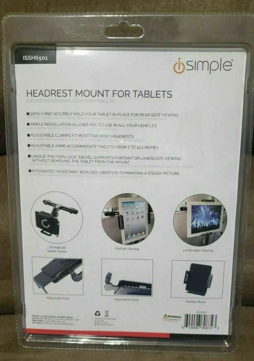 (NEW) iSimple StrongHold Universal Headrest Mounting System for Tablets