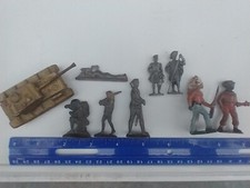 9-Cast Metal Toy Military Soldiers Tank Authentic, original WWI Era/British   