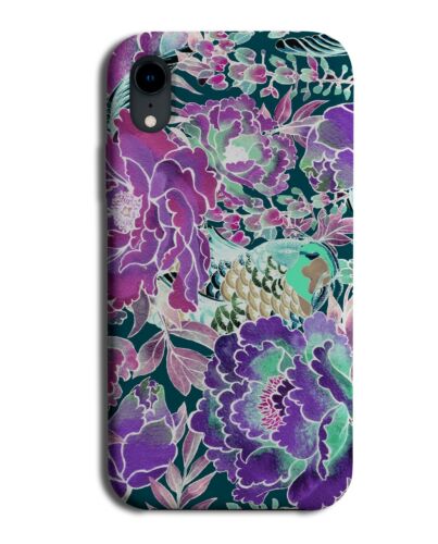 Bright Vibrant Purple Coloured Floral Design Phone Case Cover Flowers Lilac G194 - Picture 1 of 1