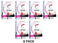 6 Pack CELSIUS On-The-Go Powder Sticks, Dragonfruit Lime, 14 Ct Ea, 84 Sticks