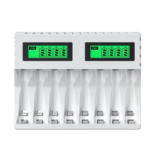 LCD Display Charger with 8 Slot for AAA/AA NiCd Rechargeable Batteries - Picture 1 of 33