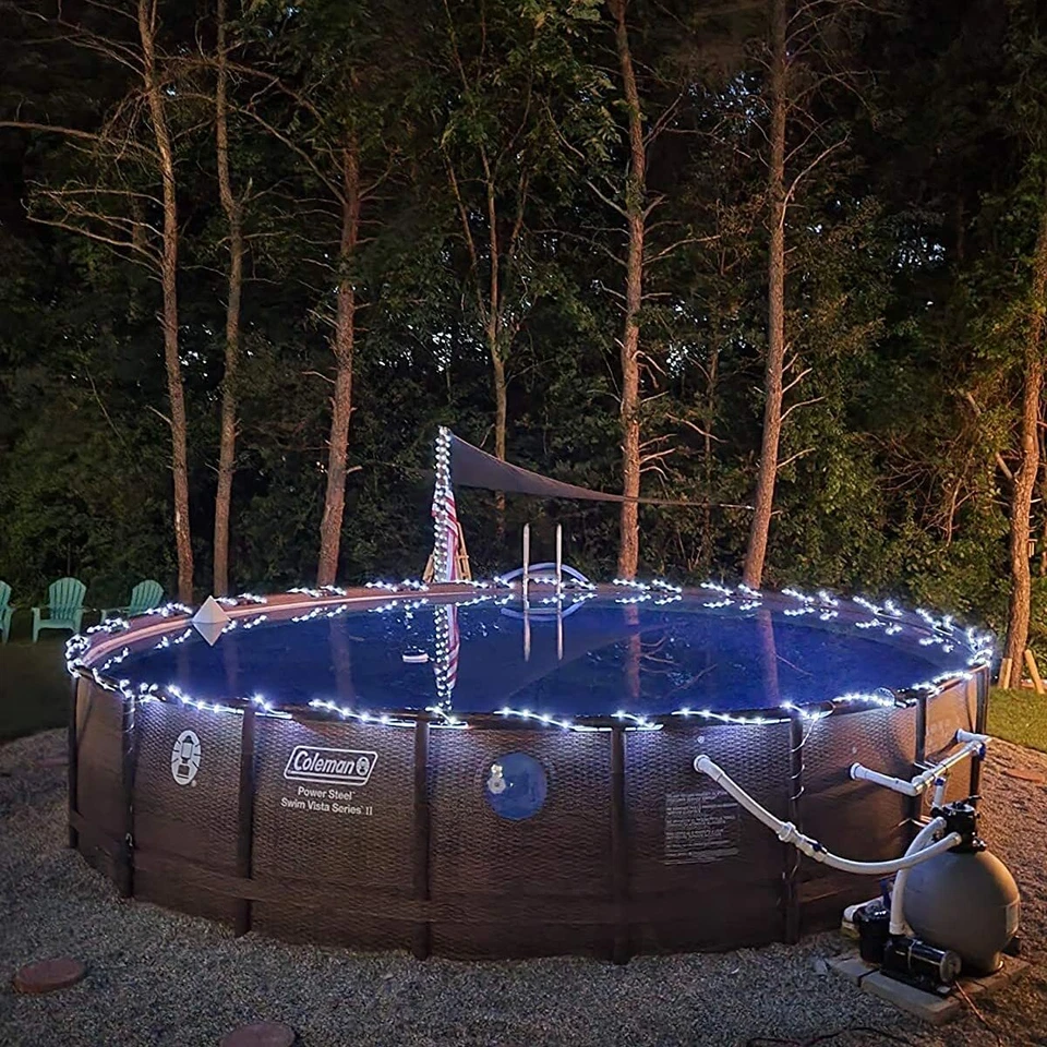 2PACK Outdoor Christmas Crystal Rope Solar LED Twinkle Fairy String Light Garden - Image 3 of 4