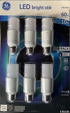 GE LED bright stick Bulb 760 Lumens, Soft White, 6pk Bulb