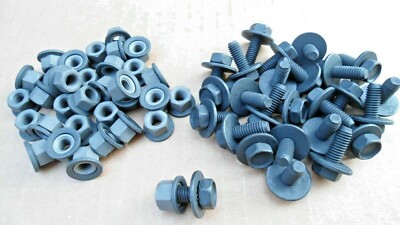 SET OF 20 BODY BOLTS & NUTS! M.6-1.0 x 16MM 10MM HEX FITS MITSUBISHI & INFINITI
