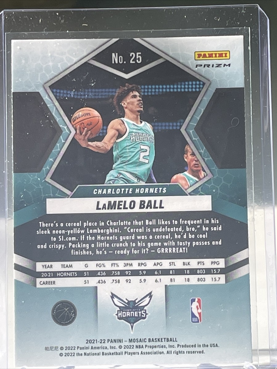 2021-22 Mosaic Basketball LAMELO BALL Genesis Prizm SSP #25