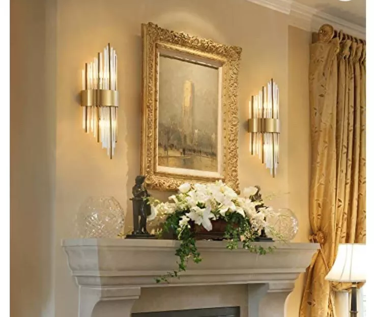 Brushed gold wall sconces deals