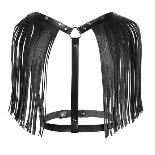 Womens Adjustable Body Chest Harness Belt Shoulder Tassel Choker Chain AU - Picture 15 of 40