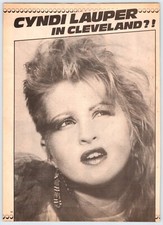 CYNDI LAUPER 8"x11" Pinup 1980's Magazine Page Clipping M644