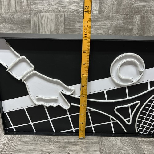 Vintage FANCY NEON Box Light TENNIS Sweeping Effect Tested Working RARE HTF - Picture 7 of 21