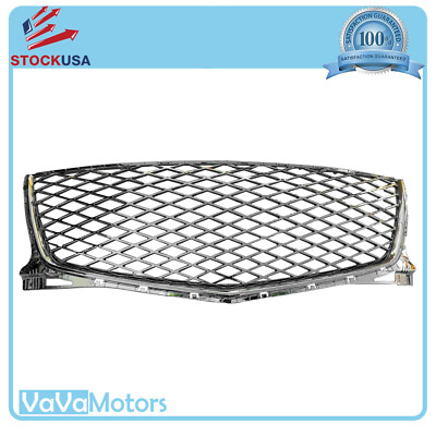 Fits 2021 2023 Genesis GV80 Front Bumper Upper Grille Grill ABS Assembly Silver