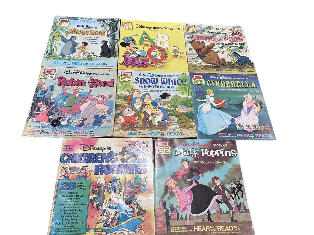 希少ヴィンテージ品 ディズニーTAKE-A-TAPE ALONG カセット&冊子 Vtg Disney Take-a-Tape Along Storyteller Cassette Book Set- (8