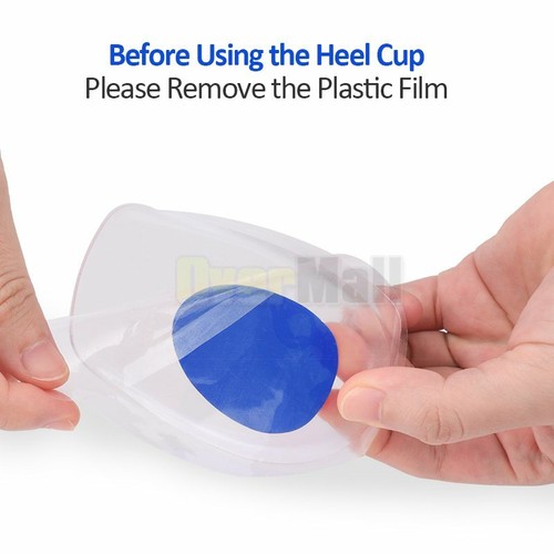 3 Pair Silicone Gel Heel Cups - Shoe Inserts for Plantar Fasciitis, Sore Heel - Picture 19 of 25