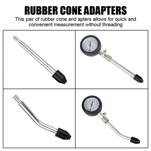 Small Engine Cylinder Compression Gauge Tester Kit Gas Diagnostic Tester Set - Picture 6 of 13