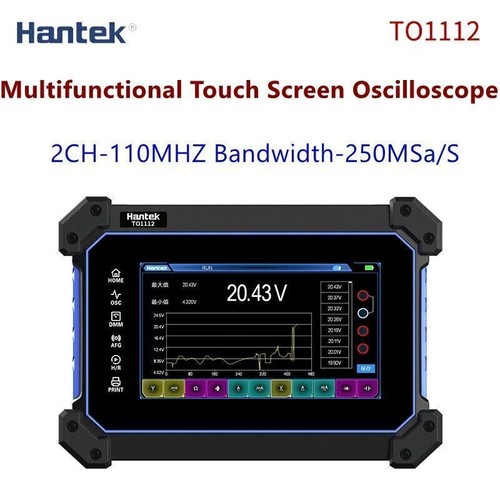 Osciloscopio Tableta Digital Hantek Pantalla Táctil TO1112 TO1112C TO1112D 110 MHz - Imagen 15 de 17