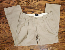 Chaps Double Pleat Khaki Men's Size 36 32 Pants