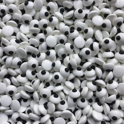 Edible Eyes Cake Decorations Halloween Black White Cupcake 3D Eyeball Toppers