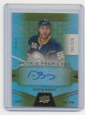 16-17 2016-17 Upper Deck Trilogy #115 Justin Bailey AUTO 191/275 Rookie Buffalo