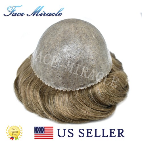 Toupee for Men Thin Skin Mens Toupee Human Hair System PU Injected Men Hairpiece - Picture 104 of 114