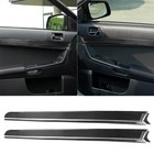 6Pcs Carbon Fiber Interior Door Panel Cover Trim For Mitsubishi Lancer 2008-2015