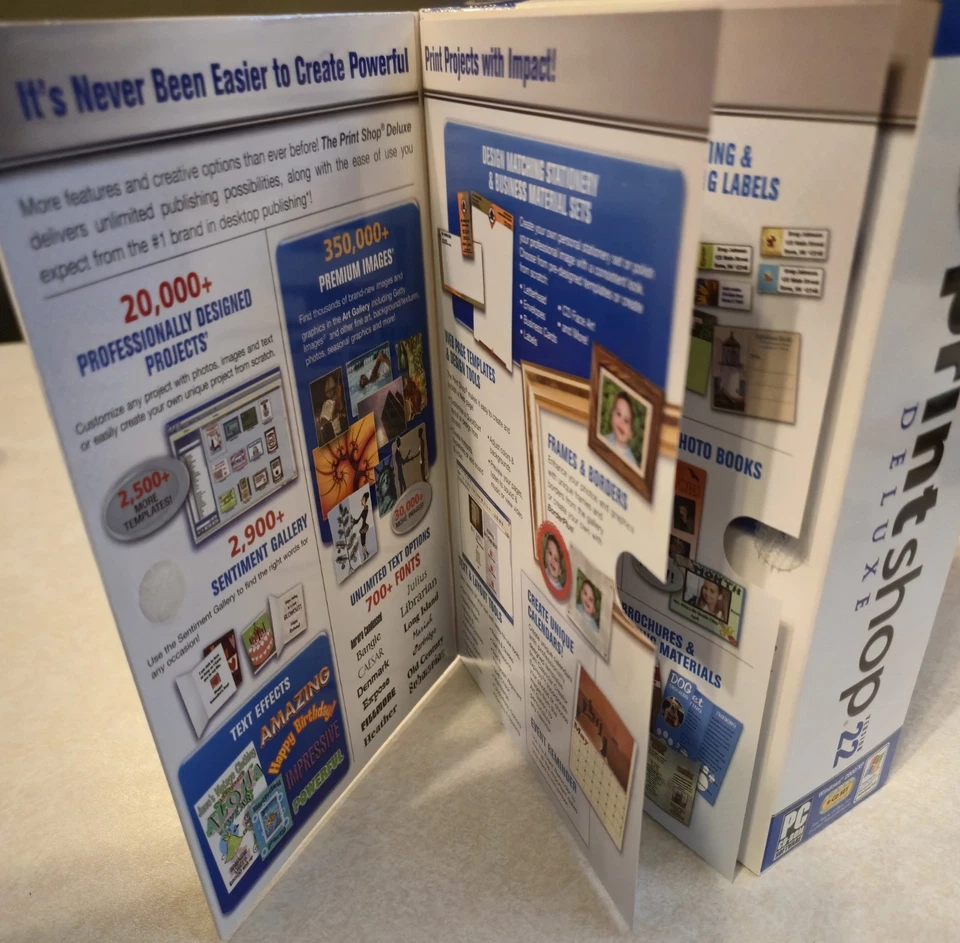 Print Shop Deluxe v22 4 CD Set Box Manual Version 22 Windows XP/2000 Complete VG - Image 2 of 4