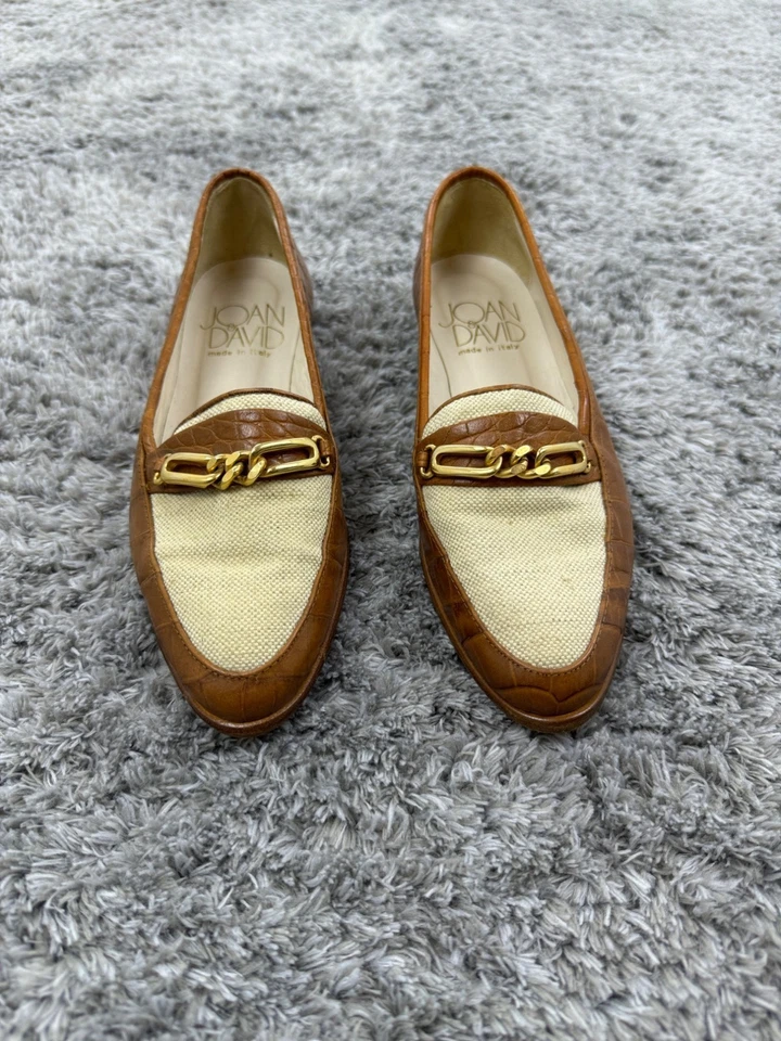 Joan David Mocasines Mujer 5.5 M Cuero Bit Driver Zapatos Sin Cordones Hechos en Italia Foto 2 de 4