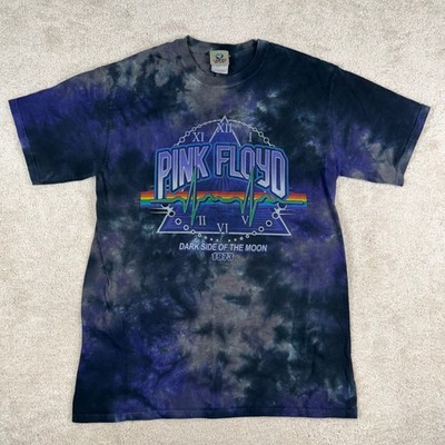 Liquid Blue Pink Floyd Dark Side of the Moon Tie Dye Shirt Mens Medium Purple